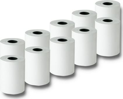 Qoltec - Hvit - Rull (5,7 cm x 15,2 m) - 55 g/m² - 10 rull(er) termoetiketter