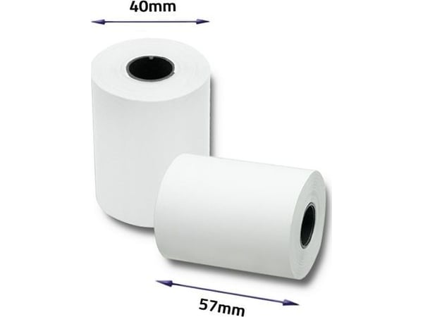 Qoltec - Hvit - Rull (5,7 cm x 15,2 m) - 55 g/m² - 10 rull(er) termoetiketter