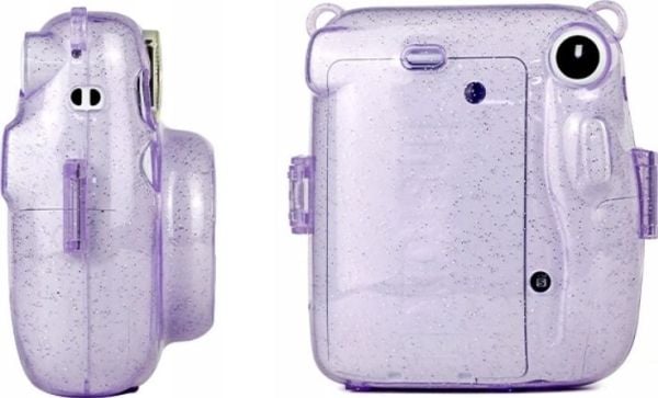 LoveInstant fodral till Fujifilm Instax Mini 11 - lila glitter, genomskinligt fodral