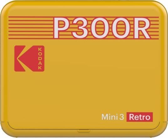 Kodak Photo Printer Mini 3 Retro - Skrivare - färg - färgsublimering - 76.2 x 76.2 mm - Bluetooth - gul