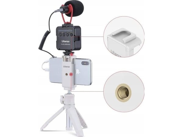 Ulanzi stativholder 1/4 til stativ for telefon St-07 hvit