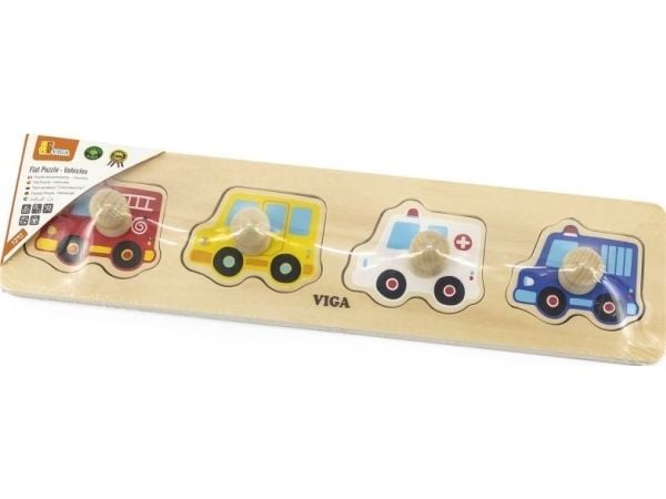 Viga 44535 First puzzle med håndtak – biler
