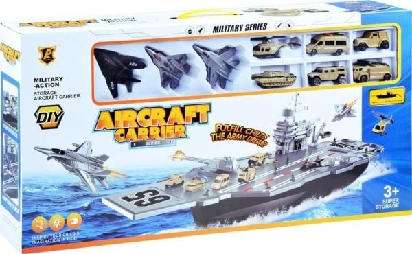 Jokomisiada stort hangarskip i militær + fly og biler (ZA2355)