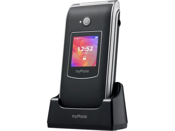 myPhone Rumba 2, Simpukka, Yksittäinen SIM, 6,1 cm (2.4"), Bluetooth, 800 mAh, Musta, Hopea