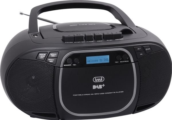 Trevi CMP 576 DAB, Digitalt, DAB, DAB+, FM, 87,5 - 108 MHz, 174.928 - 239.200 MHz, Spiller, CD, CD-R, CD-RW