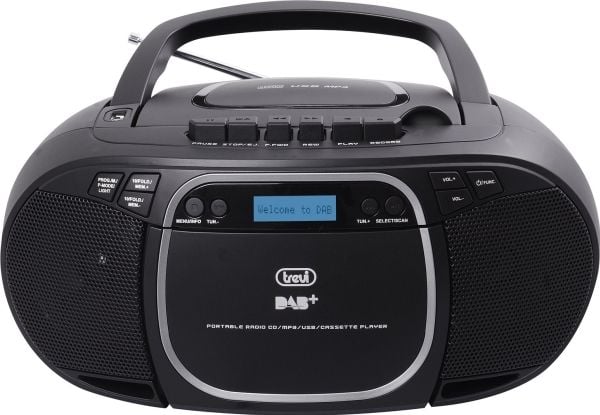 Trevi CMP 576 DAB, Digitalt, DAB, DAB+, FM, 87,5 - 108 MHz, 174.928 - 239.200 MHz, Spiller, CD, CD-R, CD-RW