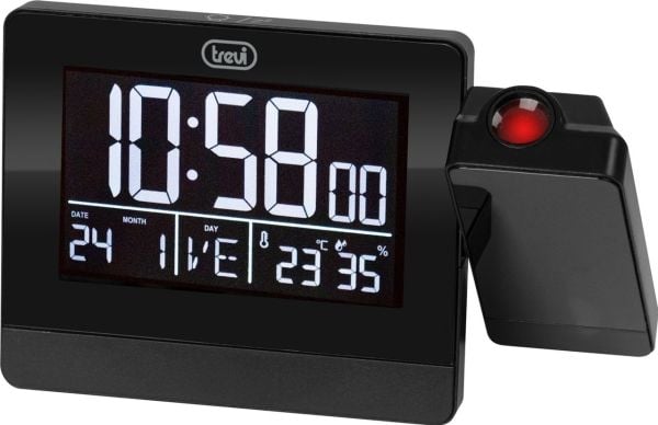 Trevi EC 884 PJ, Digital vekkerklokke, Rektangel, Sort, 12/24h, °C, Multi