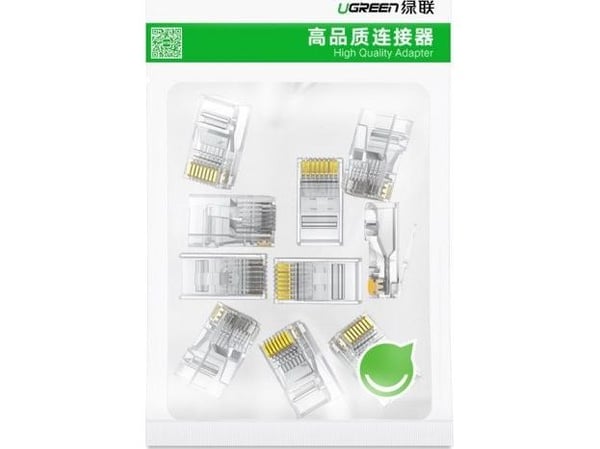 Ugreen Ugreen 100x RJ45 8P8C Cat 6 liittimen päätypistoke läpinäkyvä (60558)