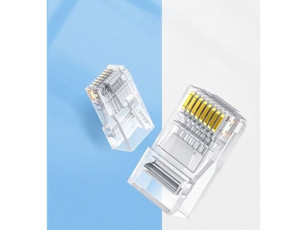 Ugreen Ugreen 100x RJ45 8P8C Cat 6 liittimen päätypistoke läpinäkyvä (60558)