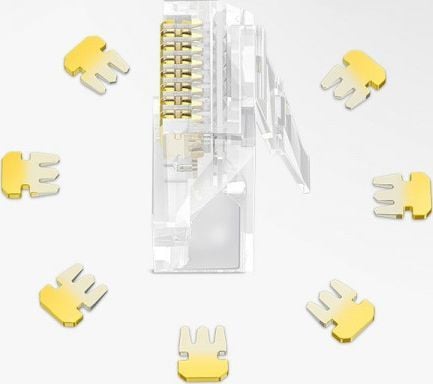 Ugreen Ugreen 100x RJ45 8P8C Cat 6 liittimen päätypistoke läpinäkyvä (60558)