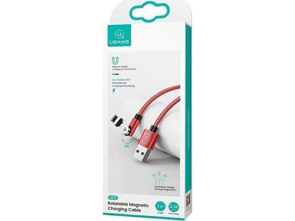 USB-kabel USAMS USB-A til Lightning 1 m rød (109578)