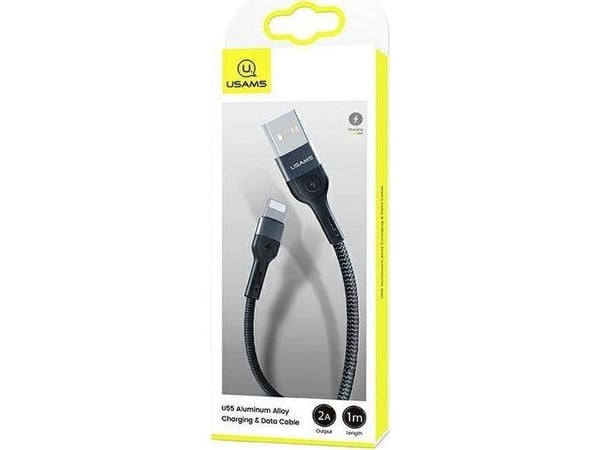 Usams USB-A - Lightning USB-kabel 1 m svart (112223)