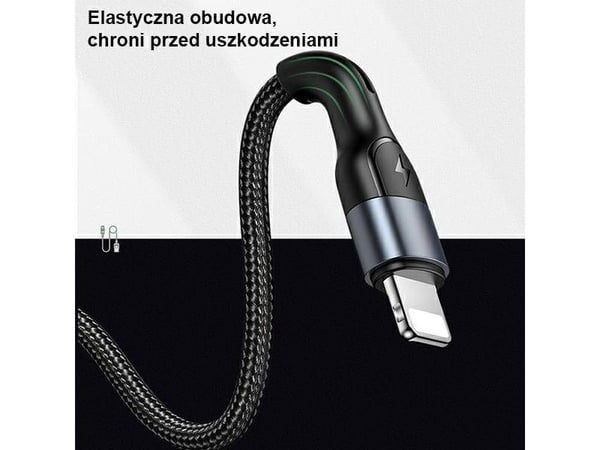 Usams USB-A - Lightning USB-kabel 1 m svart (112223)