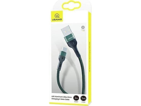 USAMS USB-A til microUSB-kabel 1 m grønn (112226)