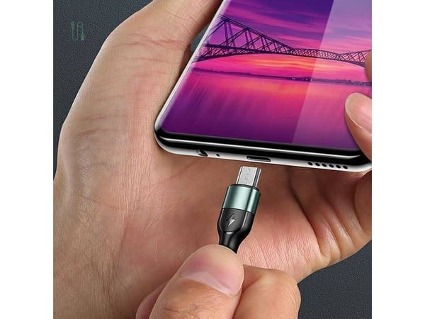 USAMS USB-A til microUSB-kabel 1 m grønn (112226)