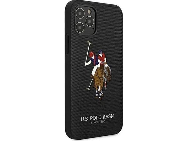 US Polo USHCP12LPUGFLBK iPhone 12 Pro Max 6,7" czarny/black Polo Embroidery Collection