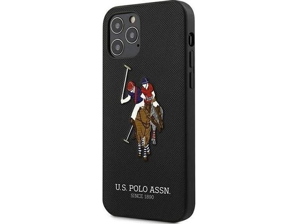 US Polo USHCP12LPUGFLBK iPhone 12 Pro Max 6,7" czarny/black Polo Embroidery Collection