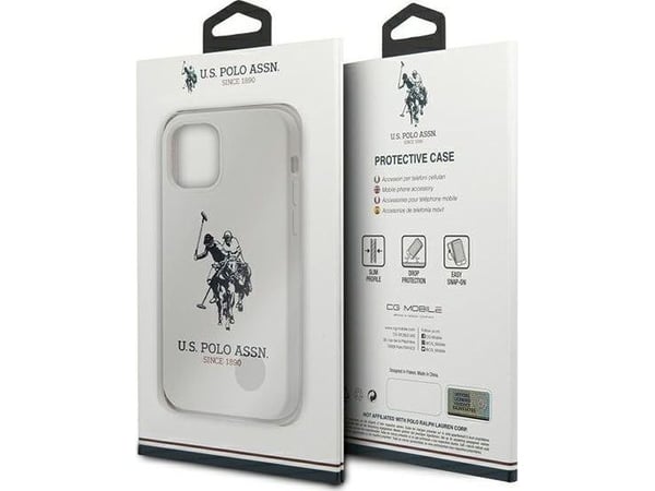 Deksel Us Polo Assn US Polo USHCP12LSLHRWH Apple iPhone 12 Pro Max 6,7" hvit silikonsamling