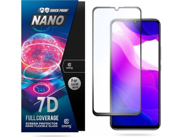 Crong Crong 7D Nano fleksibelt glass 9H for hele skjermen Xiaomi Mi 10 Lite