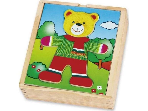 Delione Viga Toys „Viga Wooden Puzzle“ pedagogisk puslespill med bamse