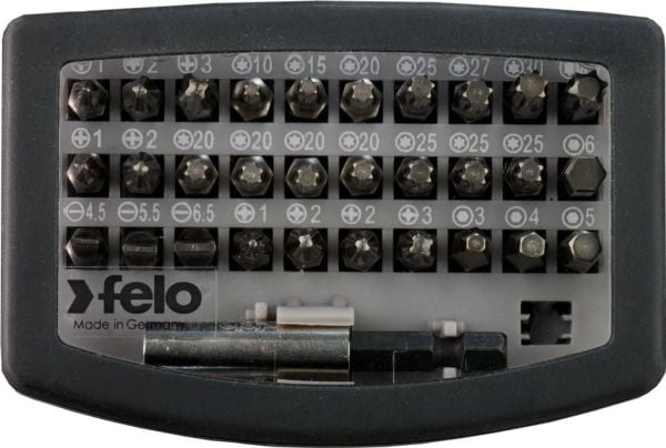 Sett med 30 stk 25 mm bits med 58 mm magnetholder