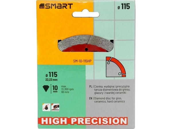 Högprecision diamantblad 115 mm smart