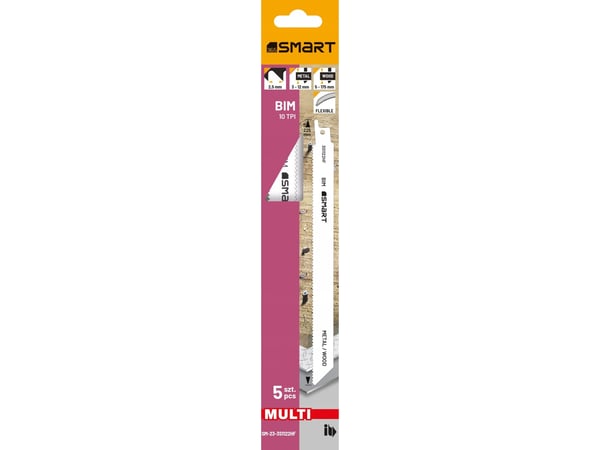 Smart sapelisahanterä bim 225 mm 10 tpi multi /5kpl/