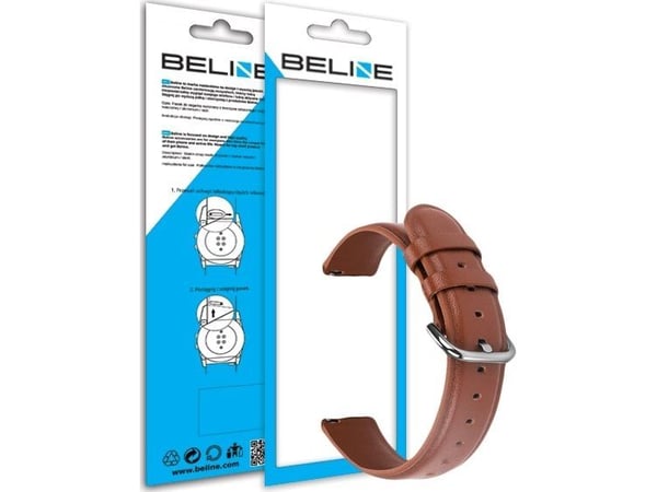 Beline klokkerem 22 mm Elegance brun
