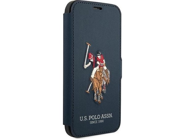 Case Us Polo Assn USA Polo USFLBKP12LPUGFLNV iPhone 12 Pro Max 6,7" Navy/Navy Book Polo Embroidery Collection