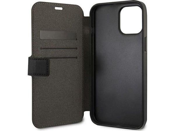 Case Us Polo Assn USA polo USFLBKP12MPUGFLBK iPhone 12/12 Pro 6,1 tommers fargerik/svart bok Polo Embroidery Collection