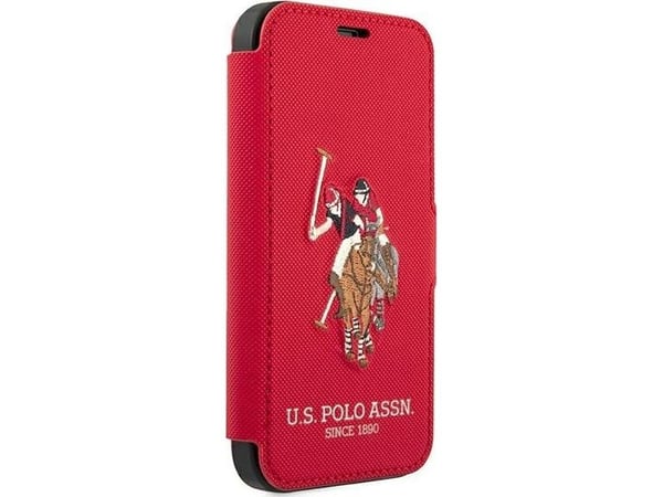 Deksel Us Polo Assn US Polo USFLBKP12MPUGFLRE iPhone 12/12 Pro 6.1" Rød/Rød bok Polo Broderi Collection