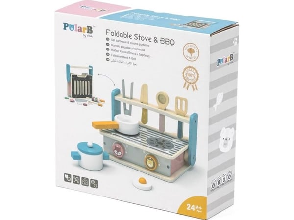 Viga lekekjøkken med sammenleggbar lekevei og grill, Viga