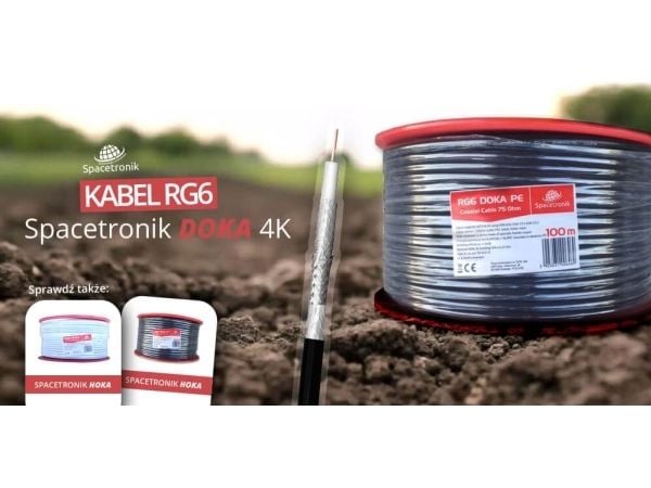 Varle Spacetronik RG6 antennekabel Spacetronik DOKA PE 4K Trishield 250