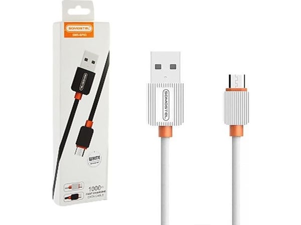 Somostel USB-A - microUSB kaapeli 1 m valkoinen (26581)