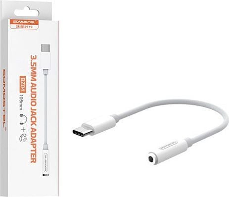 Somostel USB-sovitin SMS-BZ04 USB-C - 3,5 mm valkoinen (26537)