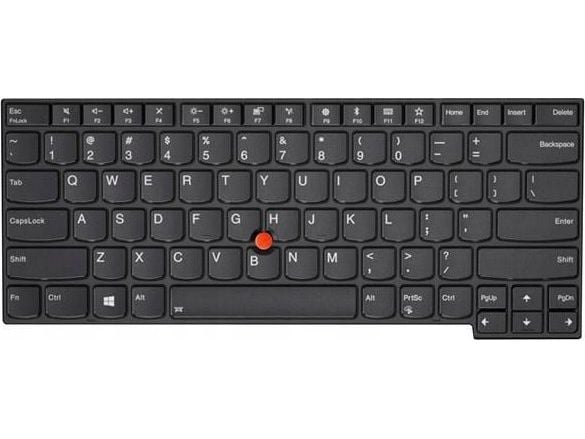 Sunrex - Erstatningstastatur for bærbar PC - med Trackpoint - QWERTY - Gresk - FRU - for ThinkPad T480s 20L7, 20L8