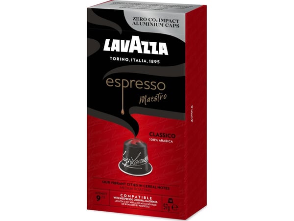 Lavazza Espresso Maestro Classico, Kaffe kapsyl, Espresso, Medium-dark roast, Nespresso, 9/13, Sort, Rød