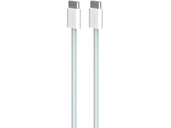 Kabel Puro Flettet USB-C / USB-C 60 W, 1,5 m, lyseblå