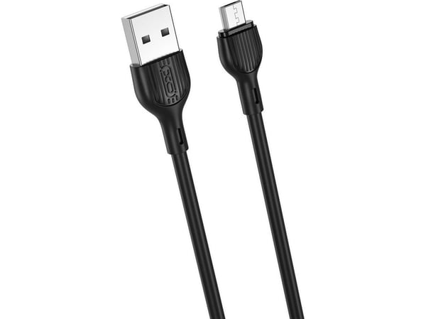 USB-kabel XO til microUSB XO-kabel NB200, 1,0 m, 2,1 A - svart