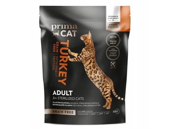 PrimaCat Kornfri Tyrkia-Insekt tørrfôr, 1,4 kg