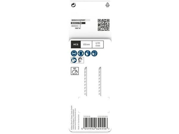 BOSCH stikksagblad T PRO for plast PP CLEAN T102D 100 mm / 2 stk
