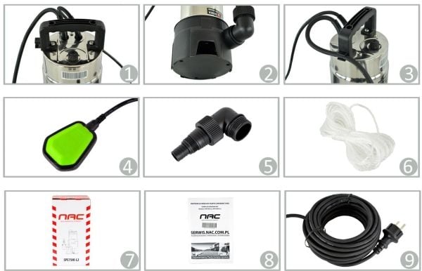 NAC likaisen veden pumppu 750W SPE75HI-L2