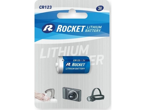 Rocket CR123 1600 mAh batteri 1 stk.