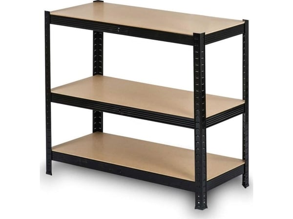 Metaline oppbevaringshylle 180 x 90 x 40 cm Humberg HR-813 sort