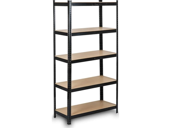 Metaline oppbevaringshylle 180 x 90 x 40 cm Humberg HR-813 sort