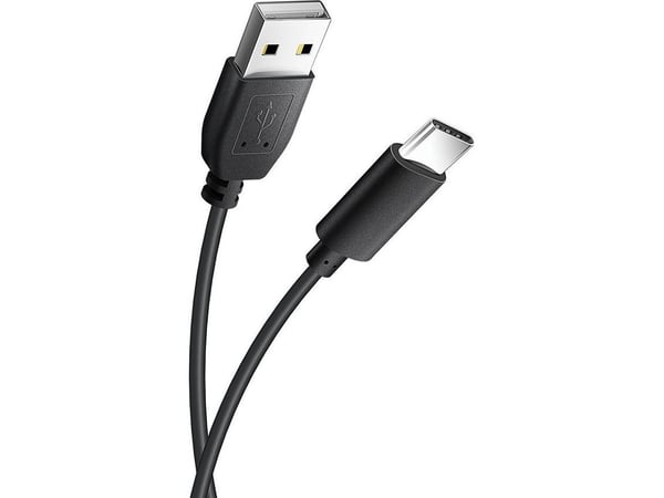 USB-kabel Partner Tele.com USB-A till USB-C svart