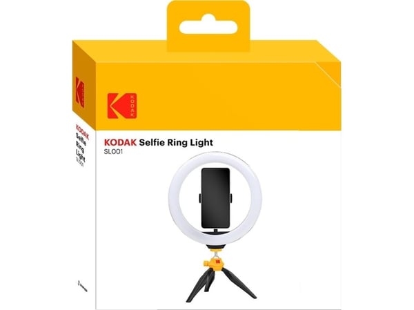 Kodak SB6083 LED ringljus Selphie 10'' SL001 + stativ Pilot Juodas