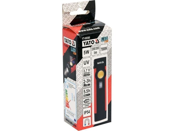 Taskulamppu Yato YATO YATO MULTIFUNCTIONAL 5W COB 300LM + UV YT-08580