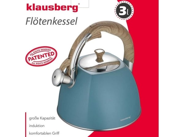 Kjele, tradisjonell kjele 3 l, turkis Klausberg