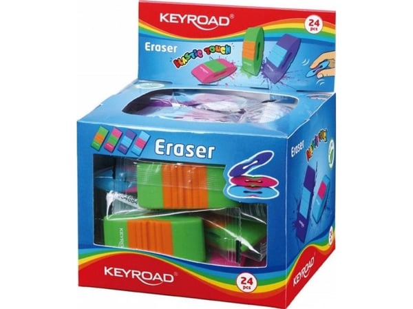 Keyroad Elastic Touch viskelær universal pakket i display mix farger